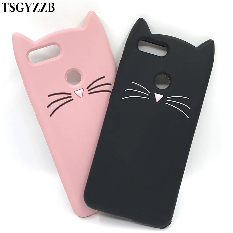 

Soft Silicone Case For Huawei P40 P30 Lite Cute 3D Cartoon Cat Phone Cover Honor 7A DUA-L22 Y5 2018 Y6 Prime 2018 Y7 2019 Coque