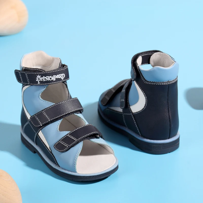 Princepard 2019 Новая летняя ортопедическая обувь для мальчиков голубого и лазурного