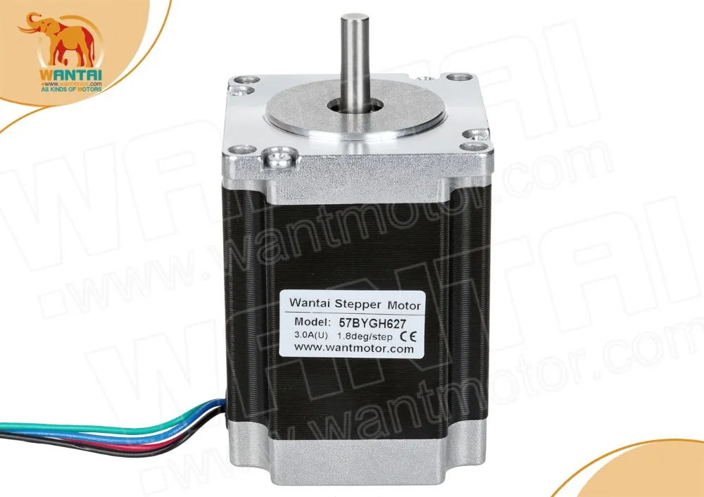 Фантастика! Шаговый электродвигатель Wantai 5PCs Nema23 57BYGH627 3.0A 270oz in 76 мм 6 35 круглый вал 4