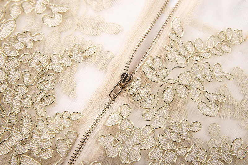 Женское однотонное кружевное платье с длинным рукавом Элегантное длинное