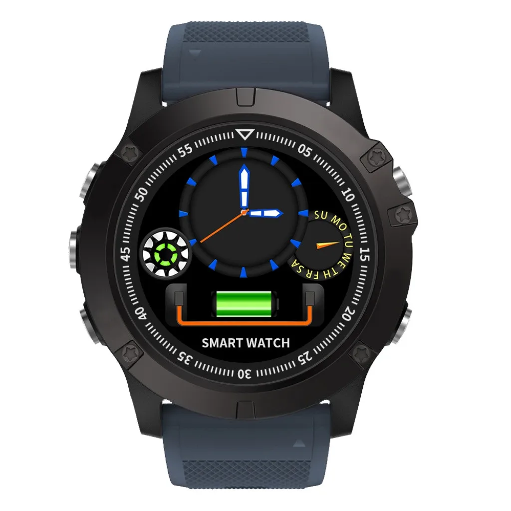 HIPERDEAL Роскошные Soild Spovan SW002 IP68 Bluetooth 4,0 Смарт часы пульсометр Смарт кровяное давление для T1 такт May22 - Цвет: BU