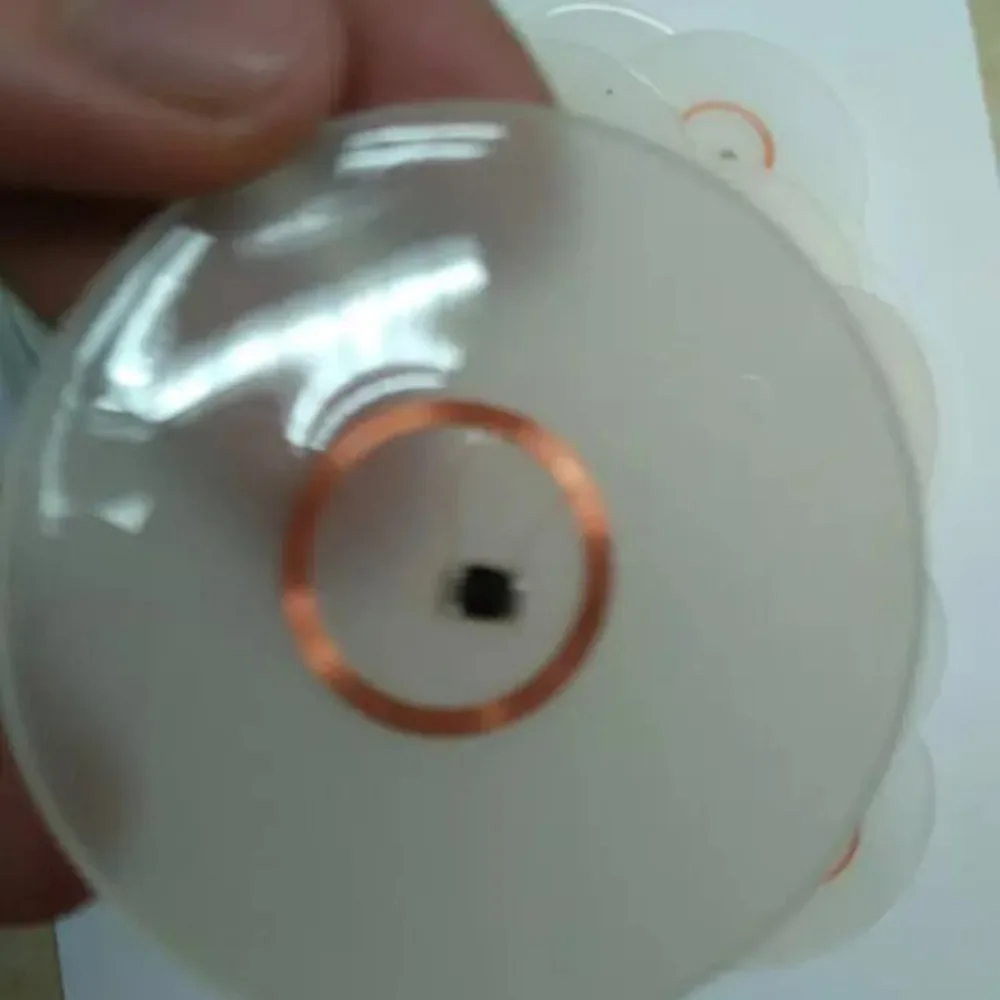 FM1108 чистая бирка пластинчатые этикетки прозрачная этикетка IC ISO14443A 20 мм |