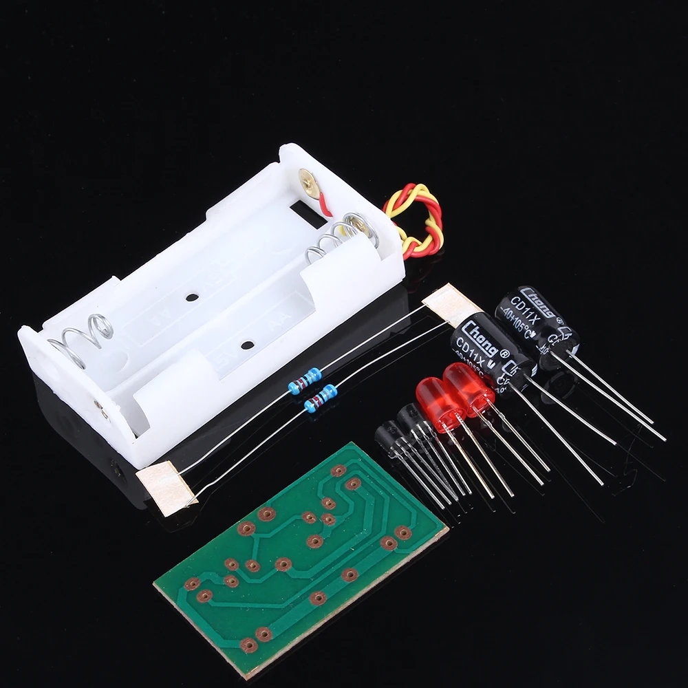 2pcs DIY Kit Flash Circuit Multivibrator Suite Electronic Production Teaching Training Parts | Электронные компоненты и