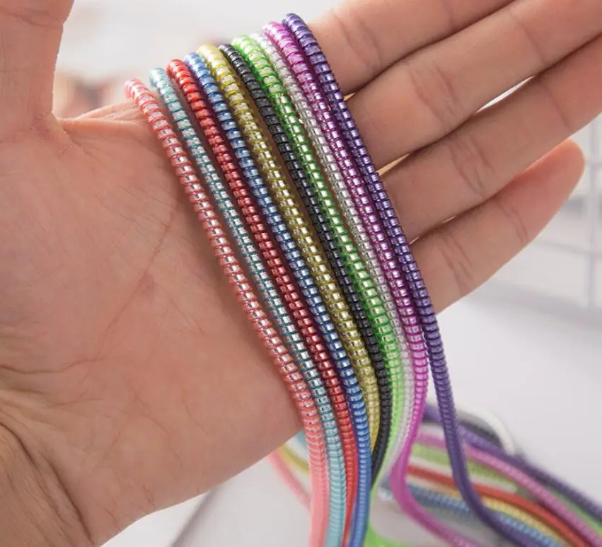 値段 無料 Dhl 1000 個 Tpu 純粋な色春保護スリーブの携帯タブレットスパイラルコード電話充電器イヤホンコード