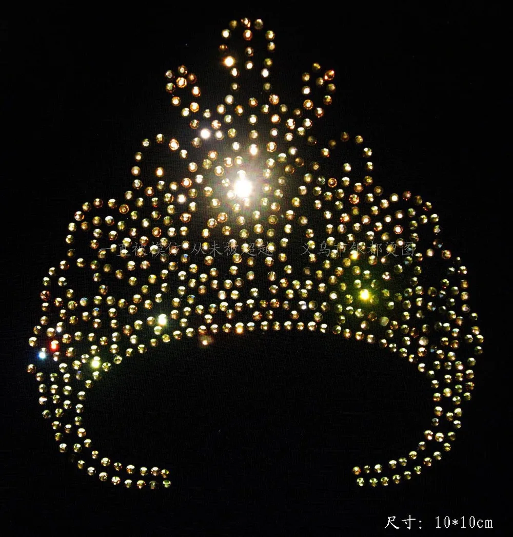 2 шт./лот серебро и золото императорская корона Горячая фиксация горный хрусталь