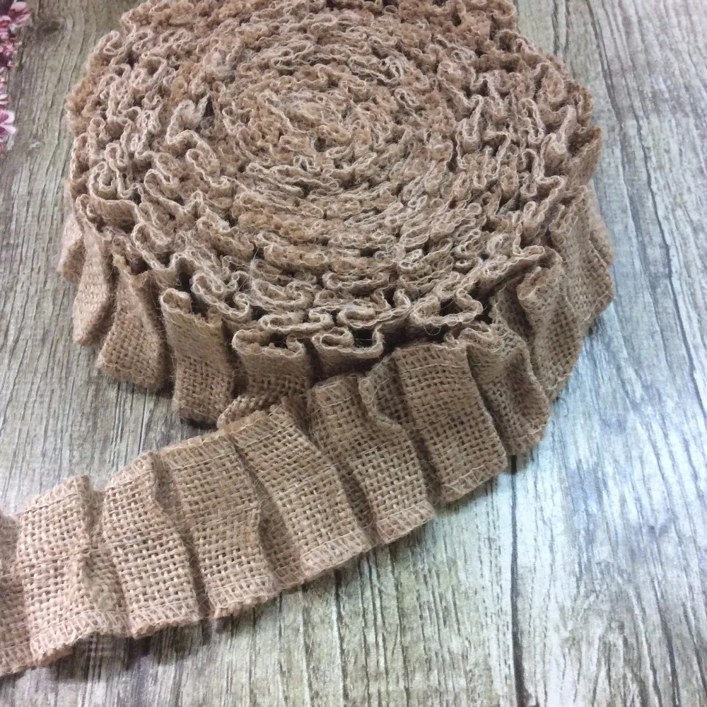 

Free Shipping wrinkled jute roll burlap roll for gift package wedding party decoration