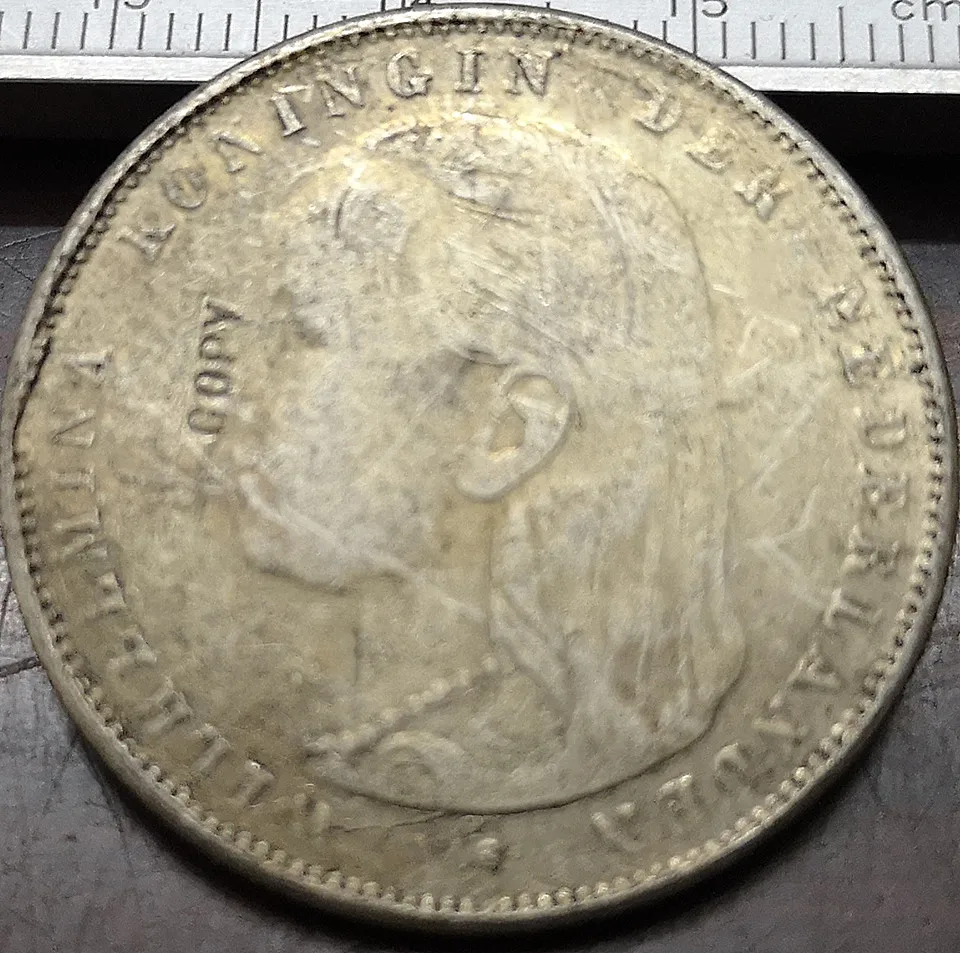 1896 Нидерланды 1 роскошное посеребренное фото|copy|copy coinscopy 1:1 |