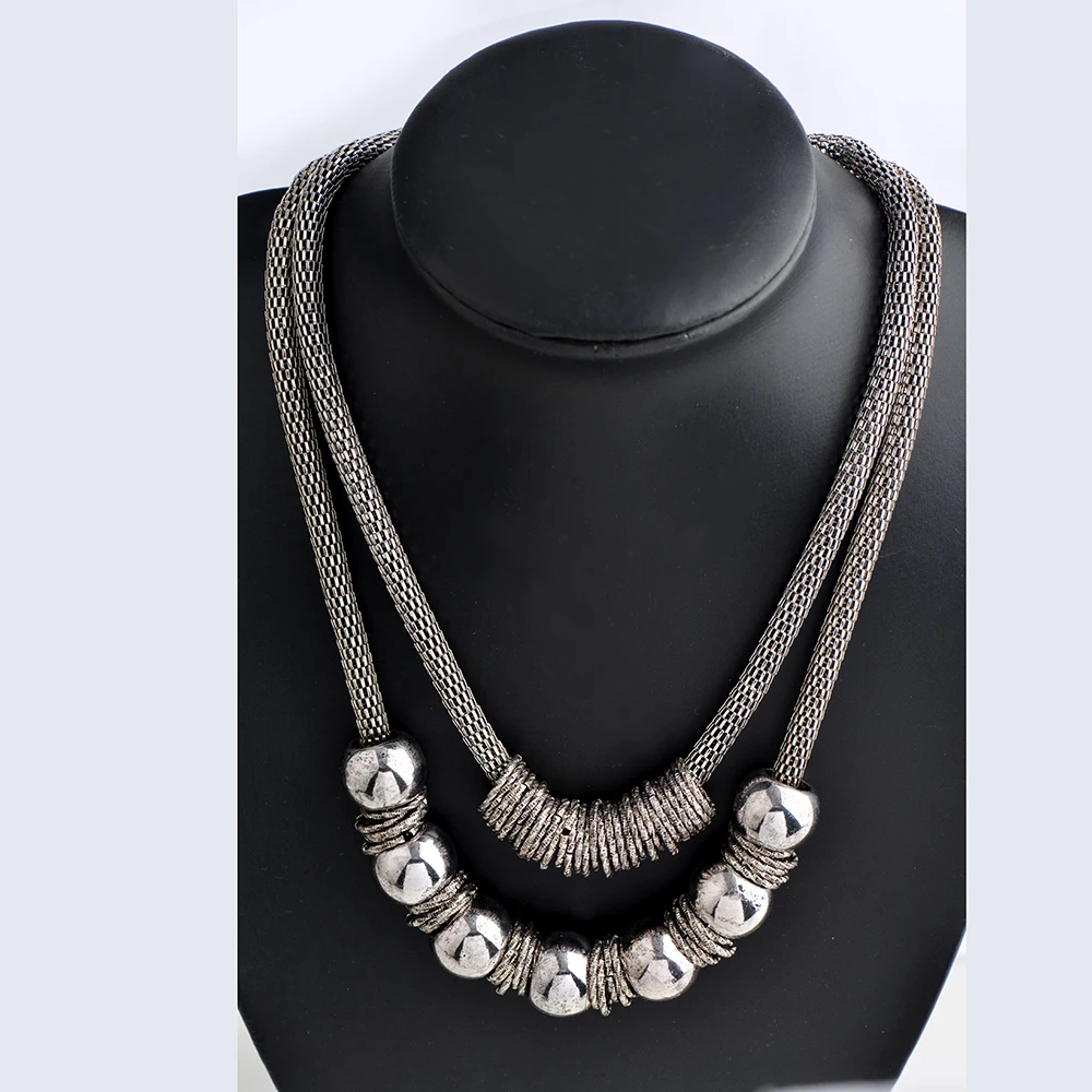 Богемные эффектные серебряные античные ожерелья ювелирные изделия винтажные