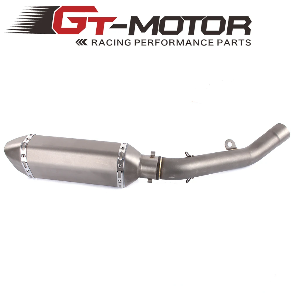 GT мотор-средняя выхлопная труба мотоцикла круглый глушитель с выхлопом для Kawasaki