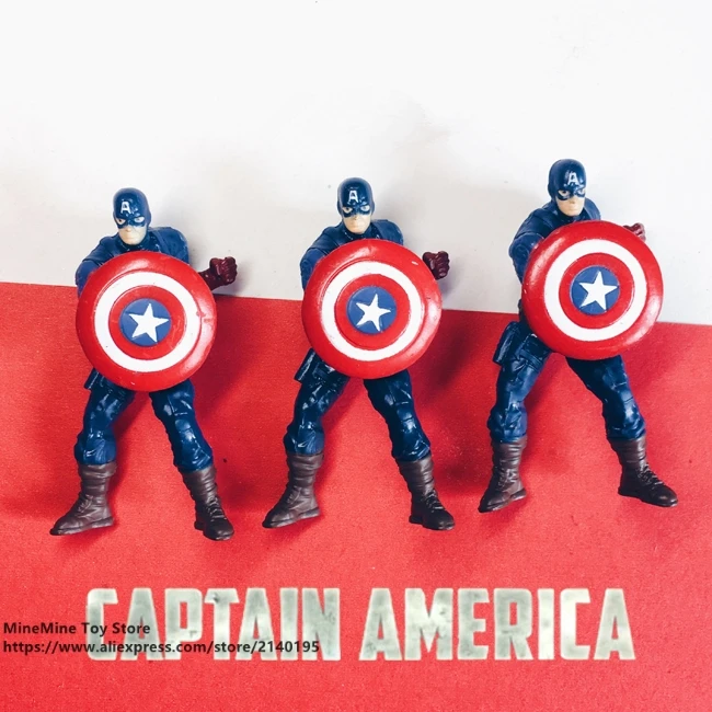 DISNEY Marvel Мстители 3 Капитан Америка 5 см фигурка осанки коллекция украшений аниме