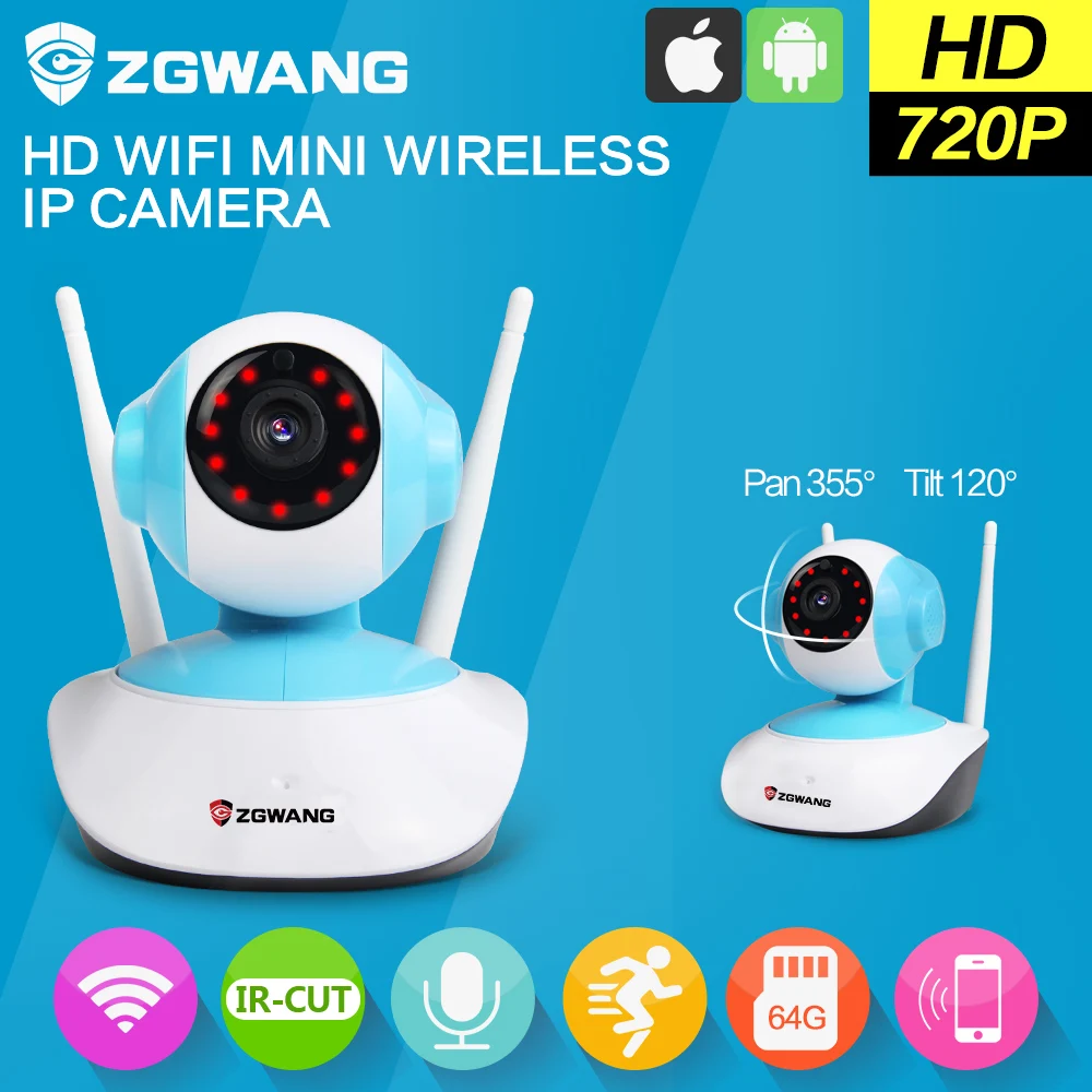 Zgwang 720 P мини IP Камера Wi-Fi Беспроводной Камеры Скрытого видеонаблюдения P2P Ночное