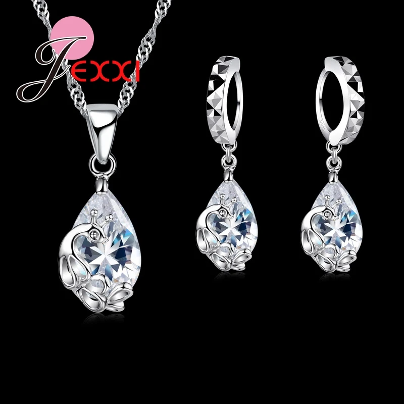

Bijoux Fixe Jewelry Sets Austrian Crystal 925 Sterling Silver Striking Necklace Earrings Best Selling