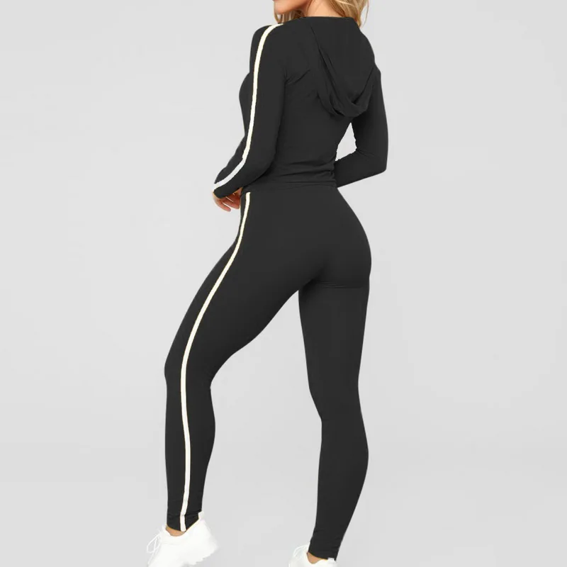 Sfit женский спортивный костюм с капюшоном наборы длинным рукавом спортивные