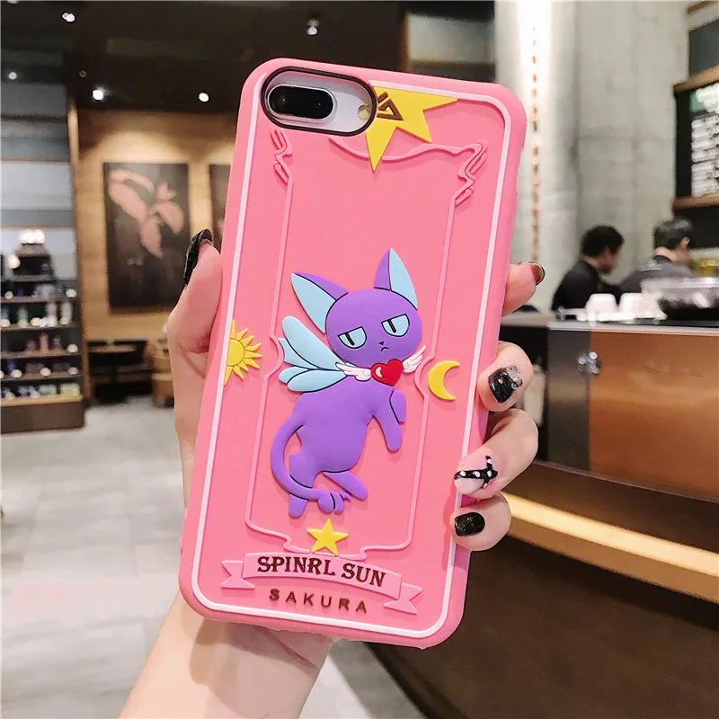 Для iphone 8 плюс милые Цербер прекрасный Сакура силиконовые cove для X 6 S 6splus 7 Сейлор