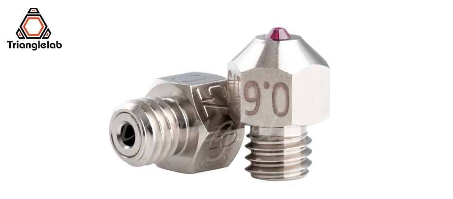 trianglelab MK8 Plated Copper ruby nozzle Ultra high temperature Compatible with special materials PETG ABS PEI PEEK NYLON