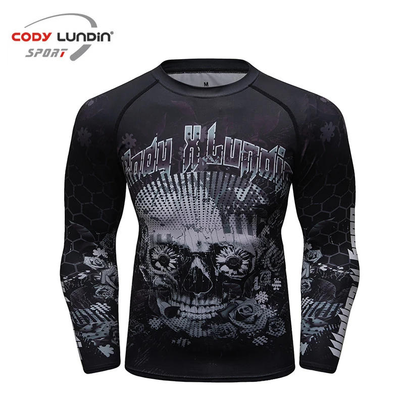 Высокоэластичный боксерский компрессионный трикотаж кикбоксинг MMA Rashguard