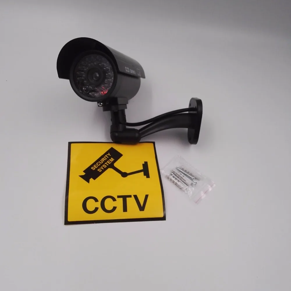 Водонепроницаемый манекен имитация CCTV камеры с мигающий светодиодный для