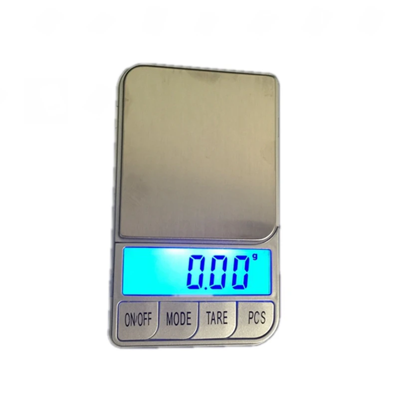 

500g 0.01g Min Electronic Pocket Scales 2kg 0.1 LCD Lab Jewelry Diamond Digital Kitchen Scale Food Weighing Balance Blue Backlit