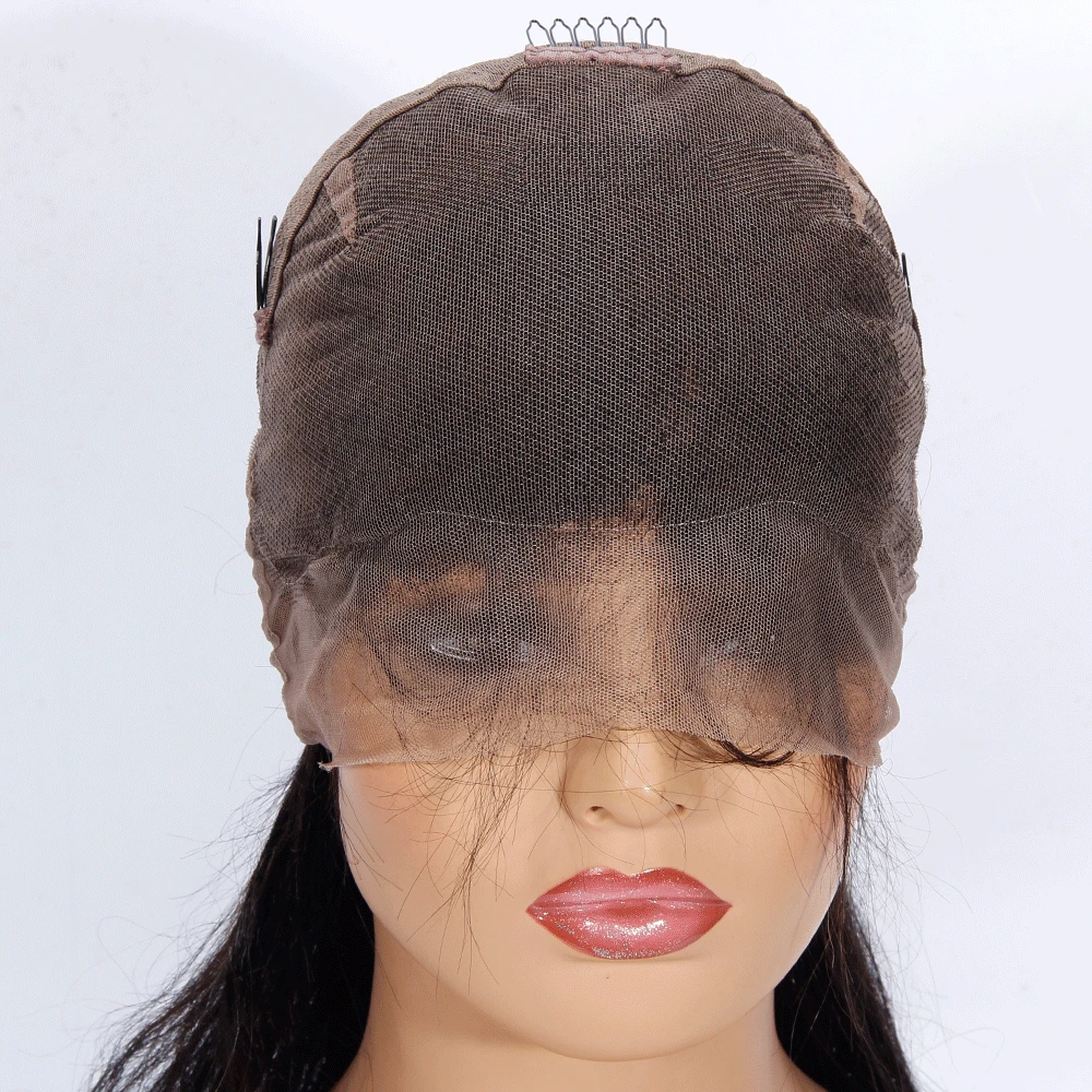 Glueless Straight Full Lace Human Hair Wigs For Black Women Brazilian Remy Pre Plucked Short Bob Cut Favor | Шиньоны и парики