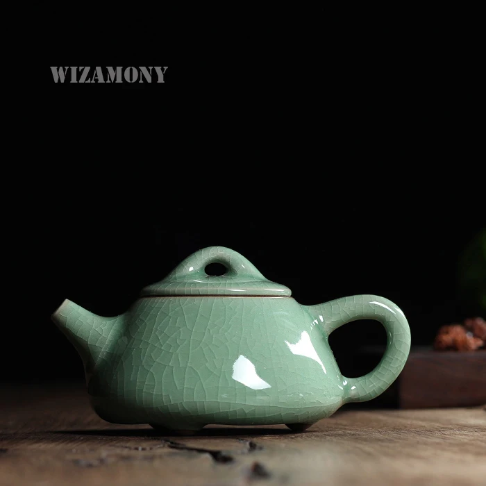 Новинка горячая Распродажа хрустящая глазурь Ge Kiln Longquan Celadon Zisha Ceramics чайник из