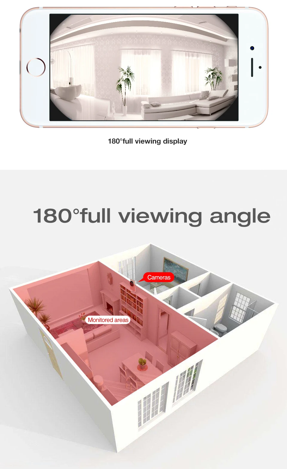 Ip-камера Vstarcam WiFi панорамная 1080P FULL HD мини-камера инфракрасного ночного видения беспроводная сигнализация движения видео монитор C60S