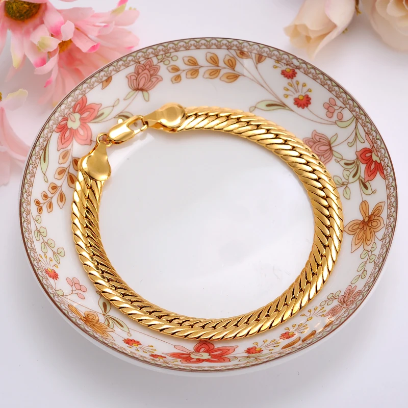 Золото Аутентичные 18 К SOLID GOLD FINISH Мужская КУБИНСКИЙ звено цепи цепочки и ожерелья