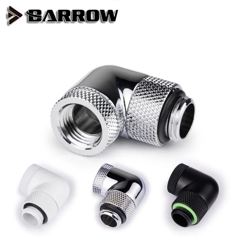 

Barrow Black Silver White G1/4''thread 90 degree two Rotary Fitting Adapter Rotating 90 degrees water cooling Adaptors TWT90S-V2