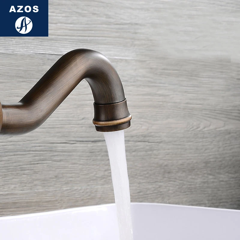 Azos под прилавком смеситель для умывальника мягкий умывальник латунный Белый