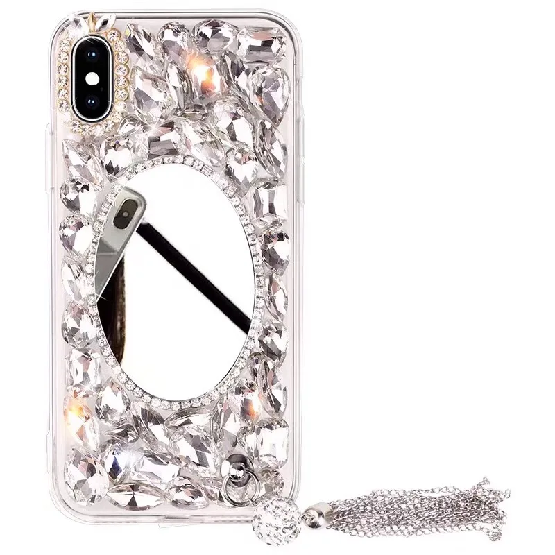 Роскошные 3D алмаз зеркало Bling принципиально для samsung Galaxy J4 J6 плюс J8 2018 J3 J7 J5 2017 J530 ЕС