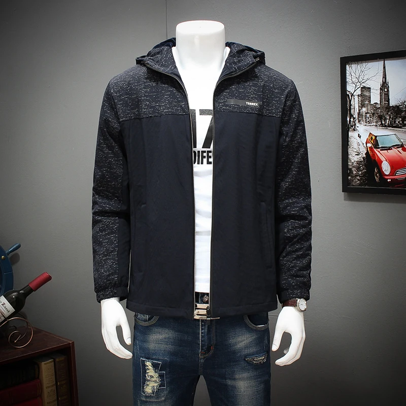 8XL 7XL 6XL 2018 New Mens Autumn Jackets And Coats Classic Casual Long Stand Collar Jacket Free Shipment Black Blue Top |