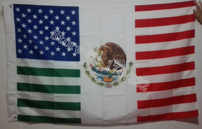 

Флаг дружбы США, Америки, Мексики, лидер продаж, товары 3x5 футов, x 90 см, баннер, латунные металлические отверстия