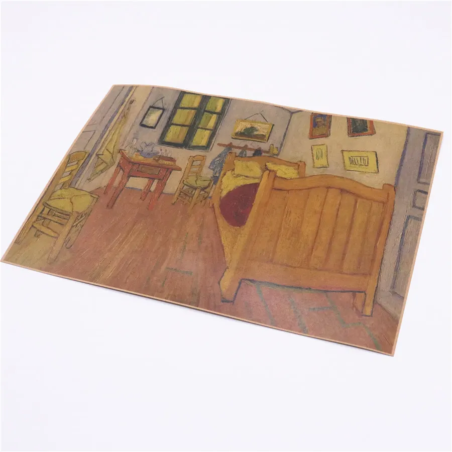 Винтажный постер из крафт бумаги Ван Гога в классическом стиле домашний декор