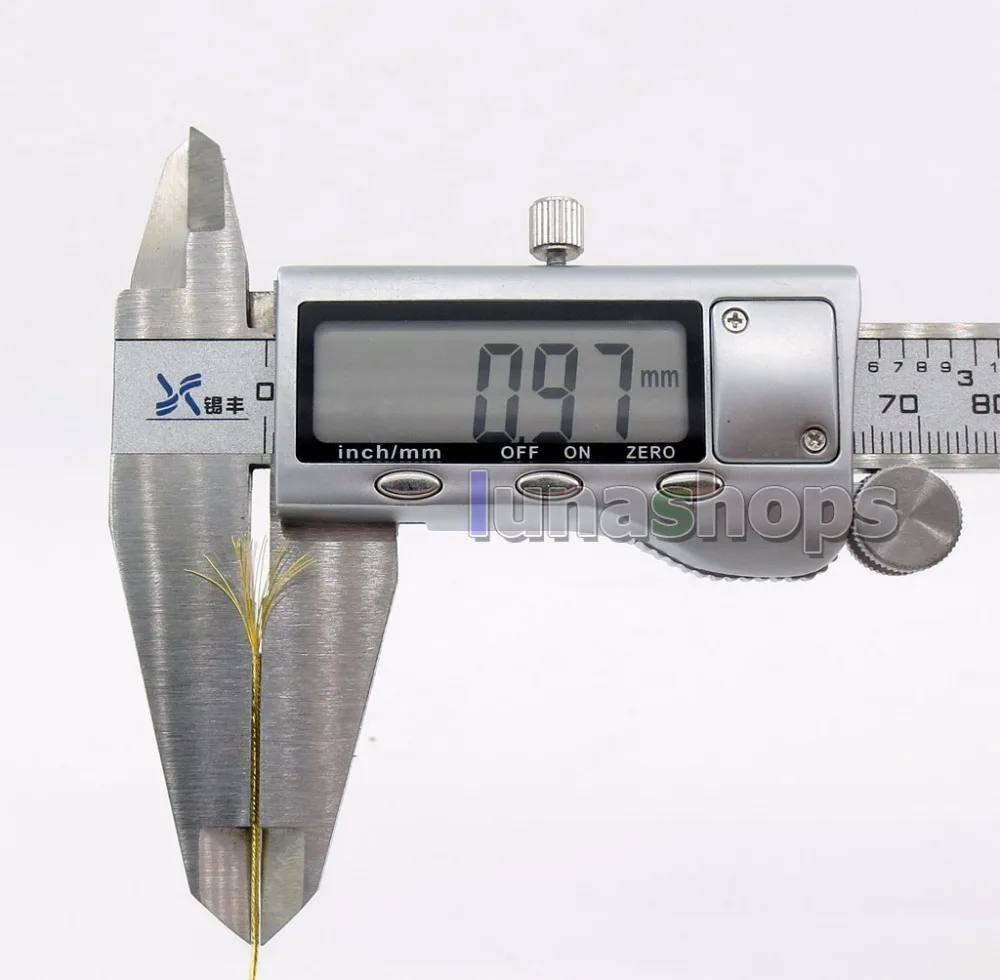 LN005931 100 м OCC+ Позолоченный 24AWG 19*0,08 мм ПВХ(не Tefl) OD 1 мм DIY аудио кабель для наушников