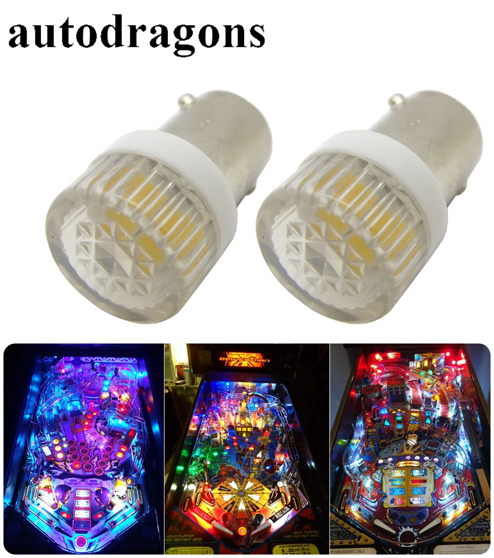 Autodragon 100 шт. Ba9s #44 байонетная лампа переменного тока 6 в/6 3 В 2*5630 SMD + светодиодная с