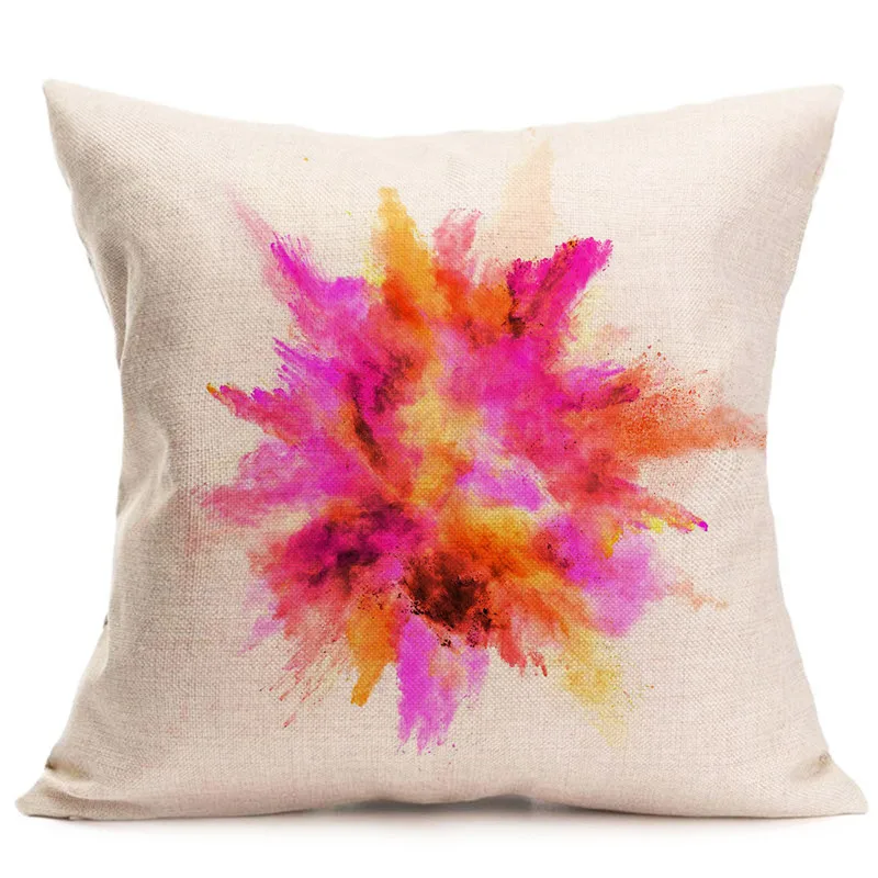 London fashion colorful hand-painted watercolor wholesale wedding gift cushion cover home car sofa decorative party pillow case | Дом и сад