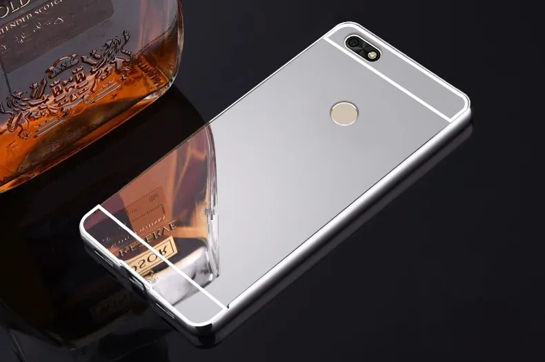 Модные Роскошные зеркальные Чехлы цвета розового золота для Huawei Nova Lite 2017