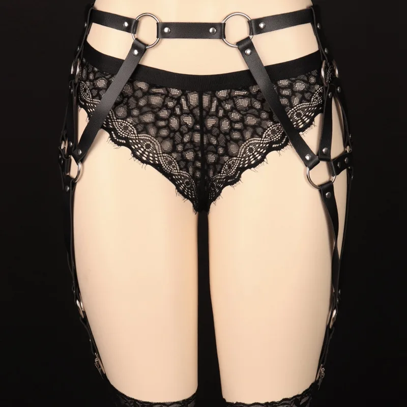 Sexy Women Punk Nightclub Halterneck Choker Gothic Leather Belt |