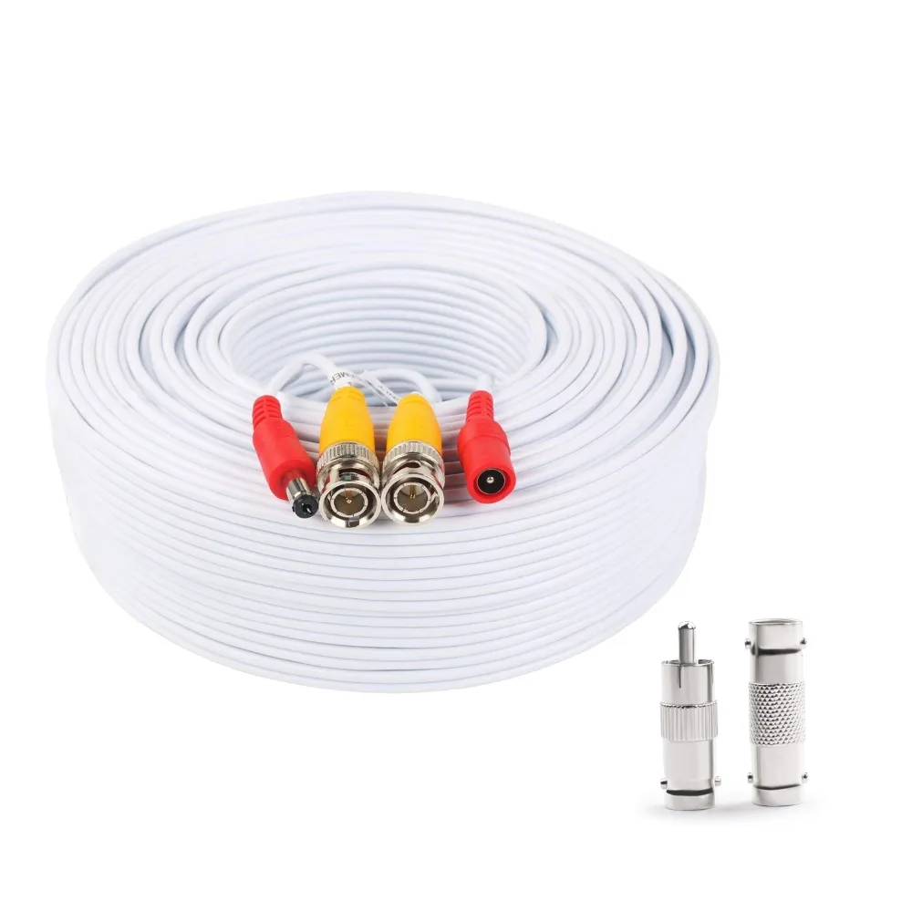 Tonton 30 м BNC RCA кабельная камера CCTV POE + коннектор постоянного тока Коаксиальный