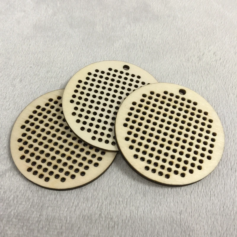 

Wood Circle Punched For Cross Stitch
