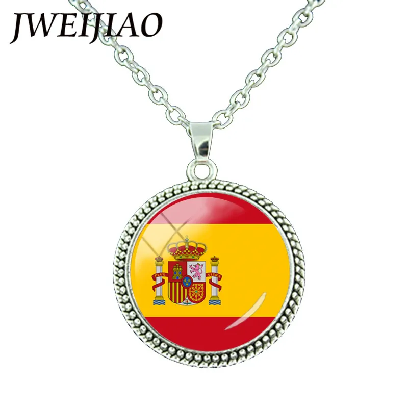 JWEIJIAO Новый 26 Countrys Флаг Стиль ожерелье Мода Испания Япония Швейцария Венесуэла
