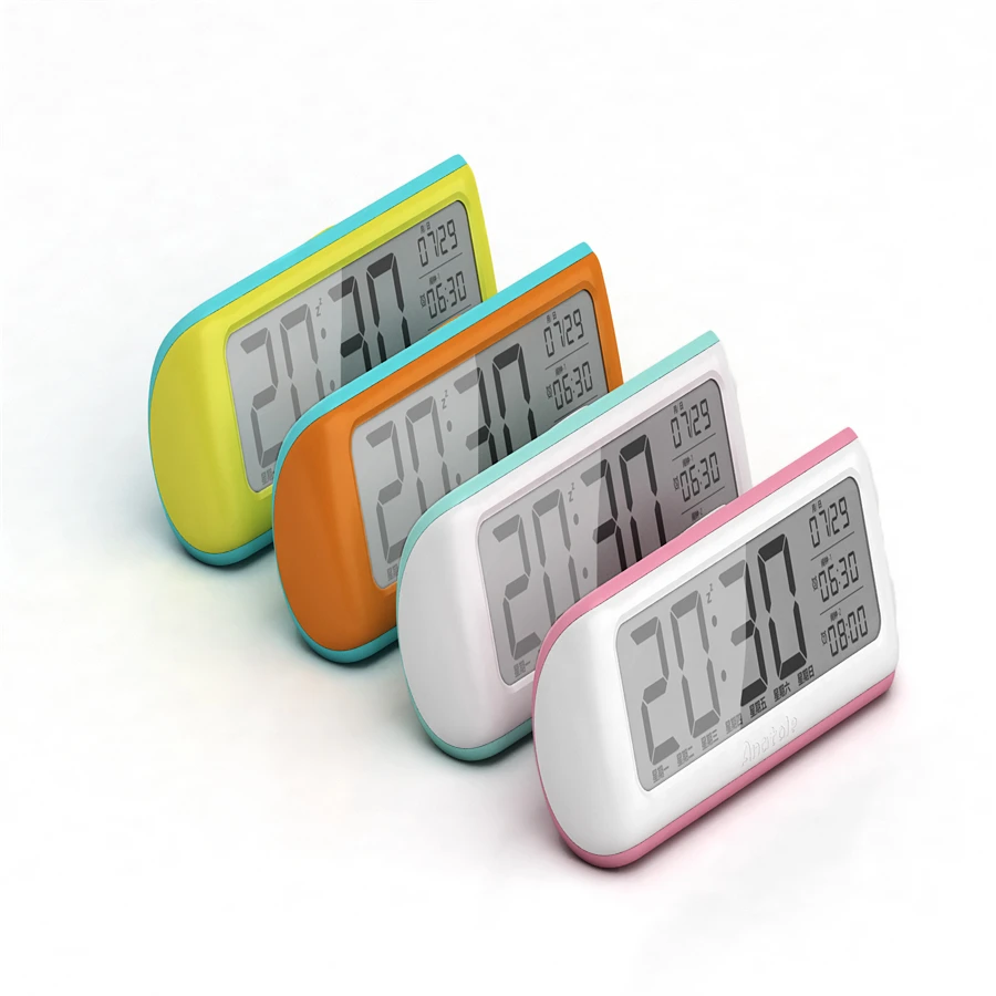 

Gift Clock , Geometric style Digital Alarm Clock, With 12/24H, Calendar month, date, week, Alarm Setting, Snooze and Backlight