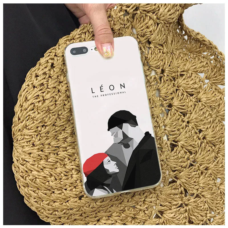 Leon Matilda Натали Портман фильм плакат чехол для телефона мягкий ТПУ Apple iPhone 6 6plus 6s 7 8