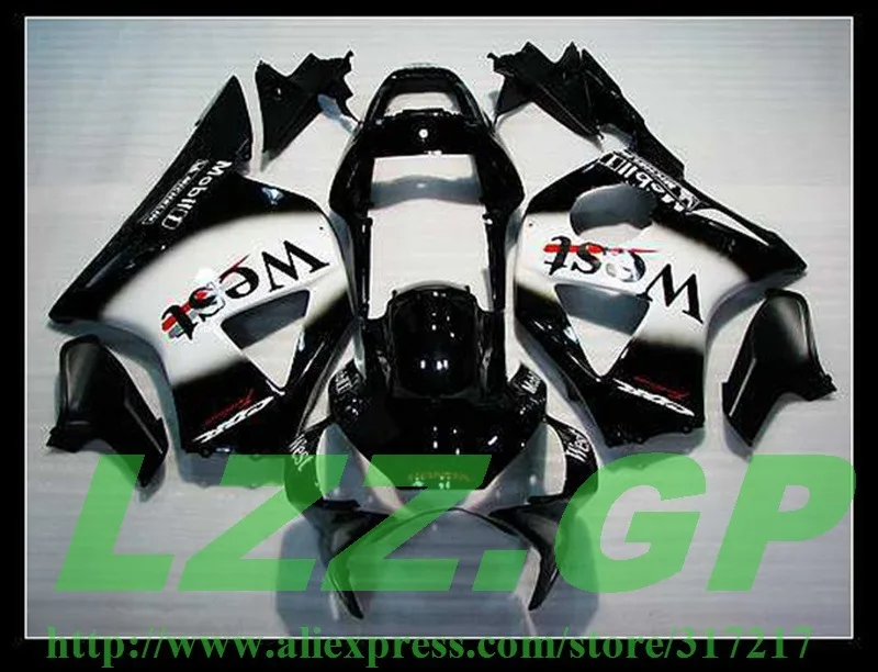 

CBR954 Fairing for HONDA CBR 954 RR 02 03 954RR 2002 2003 CBR900RR CBR 954 2002 2003 WEST black white motorcycle fairi