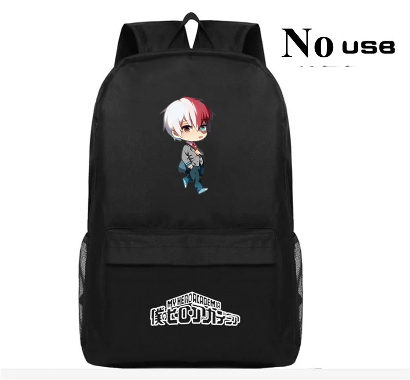 Style 11 My Hero Academy аниме рюкзак с USB портом сумка через плечо дорожная школьная сумка USB мода подростков Повседневная сумка для ноутбука - Цвет: Style 11