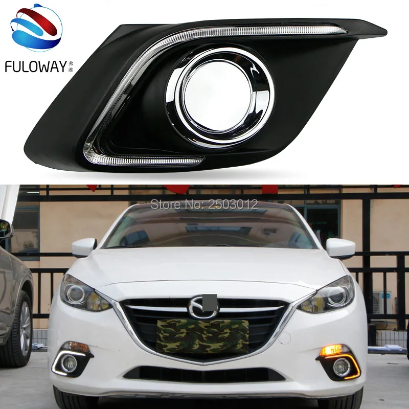 Для Mazda 3 Axela 2014 Автомобильный Стайлинг реле 12 В светодиодный DRL дневные ходовые