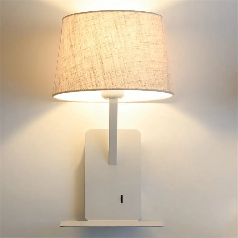 Креативный usb порт для зарядки тканевый светодиодный настенный светильник