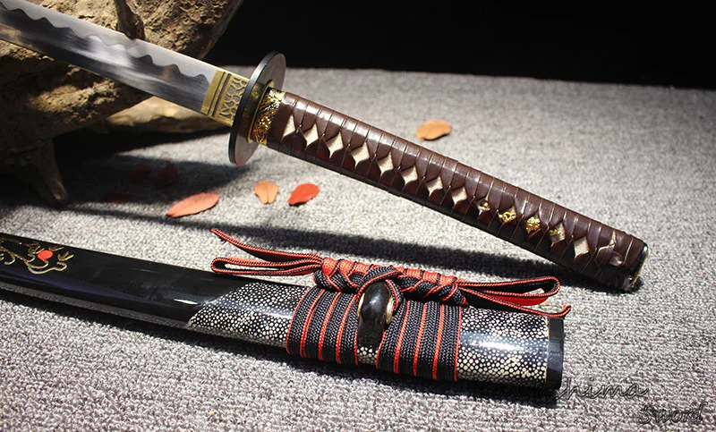 Ручной работы японских самураев Катан высокоуглеродистой Сталь настоящий меч