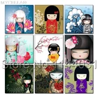 Алмазная живопись, Мультяшные полноразмерные японские куклы, 5d алмазная вышивка, вышивка, живопись, картина стразы, мозаика