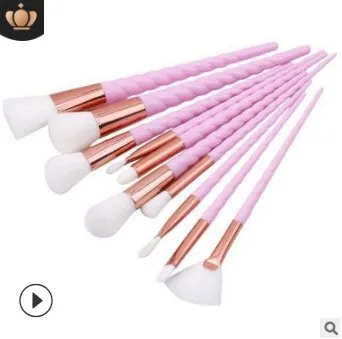 売る 20 セット/ロット 10 ピース/セットスパイラル積層ブラシ合成繊維化粧ブラシ痕跡メイクアップのアプライアンス化粧品ツール HA496