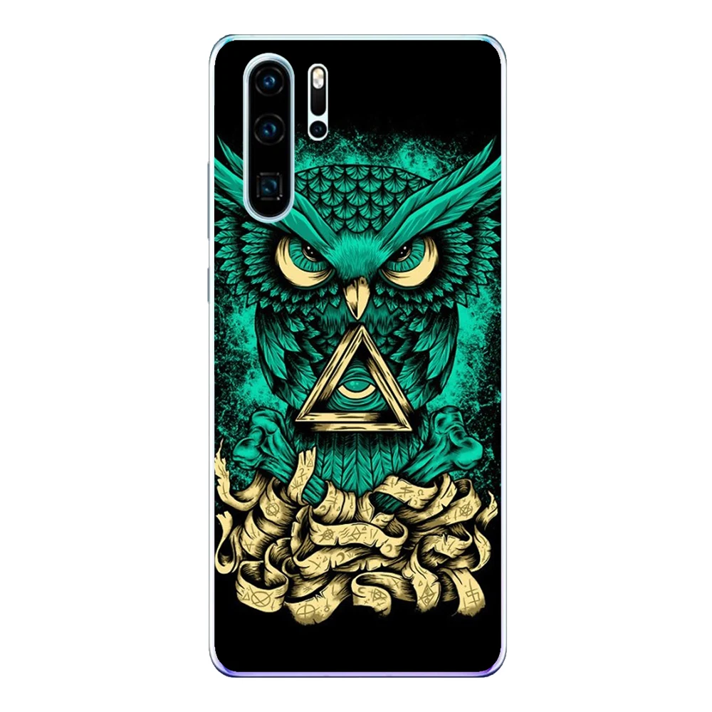 Чехол для Huawei P30 Lite Pro мягкий силиконовый чехол из ТПУ Fundas Лев тигр пантера волк